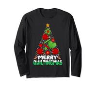 Quilting Christmas Shirt Merry Quiltingmas Christmas Tree Manche Longue