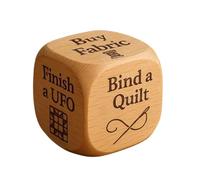 Quilting Decision Dice, Creative 6-Sided Tool With Engravd Sewing Tasks, Handmade Wood Sewing Tasks Dice For Craft Lovers Sewists Enthusiasts Lovers