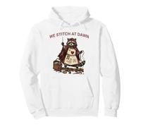 Quilting Funny Sewing Raccoon We Stitch At Dawn Sweat à Capuche