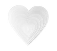 Quilting Template - 8 Piece Heart Shape Acrylic Ruler for Fabric Cutting | Transparent Material with Measurement Markings, Easy Pattern Guide for Beginner Women Family Craft Activities Parties