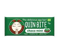 QUIN BITE CHOCO MENTHE - Barre aux fruits et noix - 12 bars (12x30g); QUIN BITE - The delicious raw bar!