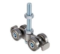 Quincaillerie coulissante - Roulettes de porte silencieuses à 4 roues haute performance, construction en métal robuste | Accessoires de porte intérieure et extérieure pour maison, salle de bain