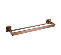 Quincaillerie de salle de bain en or rose brossé Accessoires de bain carrés Porte-papier hygiénique Porte-serviettes Barre de crochet pour peignoir Porte-serviettes, 2 barres 50 cm, taille unique