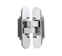 Quincaillerie en acier inoxydable, anneau Invisible, charnière de porte croisée, fournitures de meubles, accessoires de fenêtre, charnière cachée(Silver)