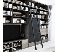 Quincaillerie pour Échelle Roulante Bibliothèque - Kit Rail pour Échelle Coulissante Bibliothèque, Accessoires Quincaillerie pour Porte Coulissante, Acier Carbone Noir(600cm(19.7 ft) Track kit)