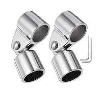 Quincaillerie pour Taud Marine - Glissière À Mâchoire Pivotante,Kit de Fixations Inoxydables Antirouille pour Auvent, Poteau de Support, Tube Rond, Montage sur Pont et Attache de Rambarde avec Applica
