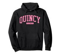 Quincy, Illinois, IL College, Style Universitaire, Bleu Marine Sweat à Capuche
