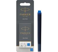 Quink Ink Cartridges for Fountain Pen - Long - Erasable Blue Ink - Pack of 10 (Blister Packaging)