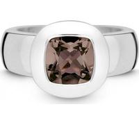 QUINN - Bague - Dames - Argent 925 - Pierre précieuse - Quartz fumé - Largeur 56 - 21003632