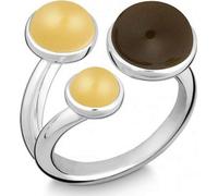 QUINN - Bague - Dames - Argent 925 - Pierre précieuse - Quartz fumé - Largeur 56 - 21081632