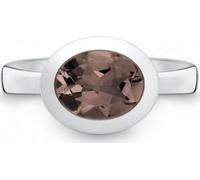 QUINN - Bague - Dames - Argent 925 - Pierre précieuse - Quartz fumé - Largeur 56 - 21402632