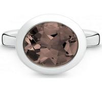 QUINN - Bague - Dames - Argent 925 - Pierre précieuse - Quartz fumé - Largeur 56 - 21403632