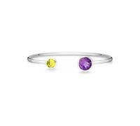 Quinn - Bracelet en argent avec quartz citron et améthyste - 029024933