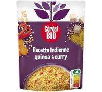 Quinoa & boulghour à l'indienne bio CEREAL BIO - le sachet de 220 g Lot De 4 - Par Lot
