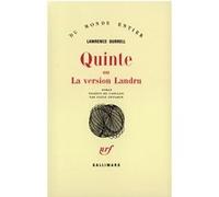 Quinte ou La version Landru Durrell Lawrence (Auteur), Paule Guivarch (Traduction)