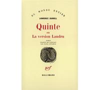 Quinte ou La version Landru - Roman - Durrell Lawrence - Gallimard - Livre