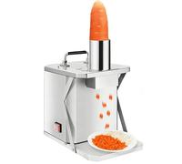 QuinteZhenTially Coupe Automatique Légumes Acier Inoxydable,Coupe-Fruits Électrique,Robot Cuisine Professionnel,Cubes Granulaires pour Oignons,Carottes,Concombres,Jambon Dés,Pommes 12mm