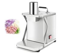 QuinteZhenTially Coupe-Légumes Électrique Commercial 200 W,Machine Découpe Fruits,Machine Cuisine Inoxydable,Lames 5/8/10/12/15 Mm,7 Cm Diamètre,pour Oignons,Carottes,Concombres,Pommes Terre 8mm