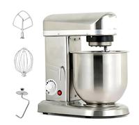QuinteZhenTially Pétrin Spirale Professionnel,Mixeur Électrique Comptoir,Robot Pâtissier Multifonction,3 Vitesses,pour Préparation Gâteaux,Pains,Biscuits,Viennoiseries,Muffins Gaufres 7L