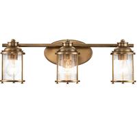 Quintiesse Ashland Bay applique murale 3x60 W laiton QN-ASHLANDBAY3-NBR-BATH