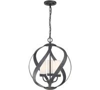 Quintiesse Blacksmith lampe suspendue 3x40 W noir-opale QN-BLACKSMITH-3P-OBK