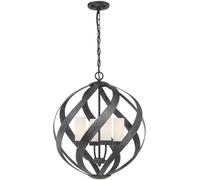 Quintiesse Blacksmith lampe suspendue 4x40 W noir-opale QN-BLACKSMITH-4P-OBK