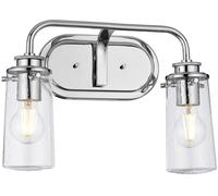 Quintiesse Braelyn applique murale 2x40 W chrome-transparent QN-BRAELYN2-PC