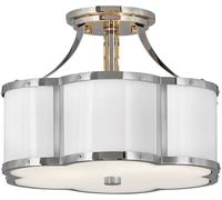 Quintiesse Chance plafonnier 2x60 W nickel QN-CHANCE-SF-S-PN