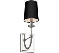 Quintiesse Felixstowe applique murale 1x3 W noir-chrome QN-FELIXSTOWE1-A