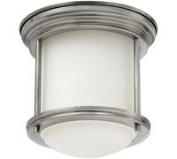 Quintiesse Hadrian plafonnier 1x60 W verre opalisé-nickel QN-HADRIAN-MINI-F-AN-OPAL