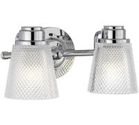 Quintiesse Hudson applique murale 2x3 W chrome-transparent QN-HUDSON2-BATH