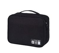 QUINTRA Organisateur de voyage universel - Organisateur de câbles électroniques - Pour la maison et les affaires - Noir - Taille unique