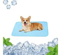 Quintrost Tapis Rafraîchissant pour Chiens et Chats, Auto-refroidissant Tapis de Refroidissement en soie glacée Respirant Non Toxique, Durable Ice Silk Pet Cooling Mats pour Animaux en été - 50*40CM