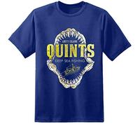 Quints Fishing Jaws Movie T Shirt Amity Island Poster Retro Distressed Print DVD