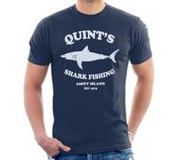Quints Shark Fishing Amity Island Jaws Men's T-Shirt Manches Courtes(Large)