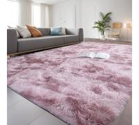 QUINZI Tapis de Surface Doux à Poils Longs Moderne et Moelleux pour Chambre à Coucher, Salon, Chambre d'enfant - Tapis à Poils Longs antidérapant en Fourrure synthétique (Rose, 60 x 90 cm)