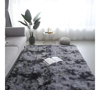 QUINZI Tapis Moelleux Shaggy Moderne Moelleux Tapis de Chambre de Salon antidérapant en Fourrure synthétique Gris foncé - 180 x 270 cm