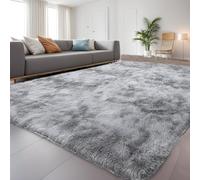 QUINZI Tapis Moelleux Shaggy Moderne Moelleux Tapis de Chambre de Salon antidérapant en Fourrure synthétique Gris Clair - 180 x 270 cm