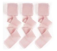 quiodok 3 Rouleaux Rose Ruban en Mousseline de Soie Sauge Ruban Cadeau en Mousseline en Chiffon pour Paquets Cadeaux, Mariages, Bouquets de Mariée, Décorations de Vacances