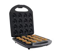 QUIOTUIR Appareil à Donuts 1400W Diamètre du Donut 4.5cm Mini-machine à Donuts pour 16 petits Donuts Revêtement Antiadhésif pour Maisons, Boulangeries, Magasins de Desserts, Restaurants
