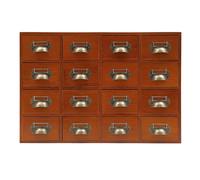 QUIOTUIR Armoire à Pharmacie Murale en Bois 4 Niveaux 16 Compartiments Meuble Rangement Médicaments Épices Bijoux et Cosmétiques Armoire Murale Gain de Place pour Bureau, Atelier, Maison (Brun)