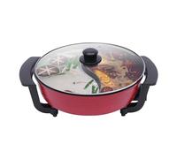 QUIOTUIR Fondue Chinoise Mandarin 6L 1300W Twin Hot Pot 5 Vitesse Température Réglable Appareil a Fondue pour Réunions Famille, Restaurants, Pique-niques Plein Air, pour 3 à 4 Personnes