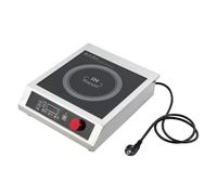 QUIOTUIR Plaque à Induction Portable 1 Feu 3500W avec Affichage LED Température et Puissance sur 10 Niveaux Réglables Plaque de Cuisson Induction pour Pubs, Restaurants, Chaînes Alimentaires