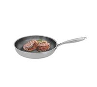 QUIOTUIR Poêle Wok Ø32cm en Acier Inoxydable à Structure Alvéolaire Anti-adhésive sans Couvercle Gaz/Induction/Vitrocéramiques Sauteuse Inox pour Hôtels, Restaurants, Familles