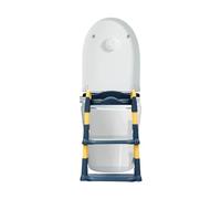 QUIOTUIR Reducteur Toilette Enfant avec Marchepied Réducteur de Toilettes 6 Vitesses Hauteur Réglable Siège de Toilette pour Enfants Pliable Rehausseur Toilette Enfant pour Âgés de 2-7 ans (Bleu)