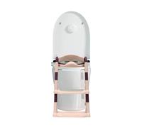 QUIOTUIR Reducteur Toilette Enfant avec Marchepied Réducteur de Toilettes 6 Vitesses Hauteur Réglable Siège de Toilette pour Enfants Pliable Rehausseur Toilette Enfant pour Âgés de 2-7 ans (Rose)