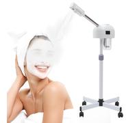 QUIOTUIR Vaporisateur Visage Chaud Professionnel Vapeur Chaude 42°C Machine à Vapeur Beauté avec Bras Pivotant 360° & Panneau LCD Hydratation et Nettoyage en Profondeur pour Salon Domestique