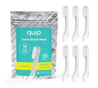 quip Lot de 6 têtes de brosse à dents soniques de rechange pour adultes - Recharges de têtes de brosse à dents standard vérifiées quip pour brosses à dents électriques - Poils doux, compacts et