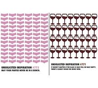 Quiplip anniversaire Vin et culotte Cartes Message l'Inspiration, 6-pack (Ui02036pck)