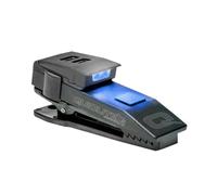 QuiqLite X1 Lampe de poche tactique à LED mains libres Bleu/blanc 5/75/150 lumens, boîtier pastique en acier inoxydable et nylon (rechargeable par USB)